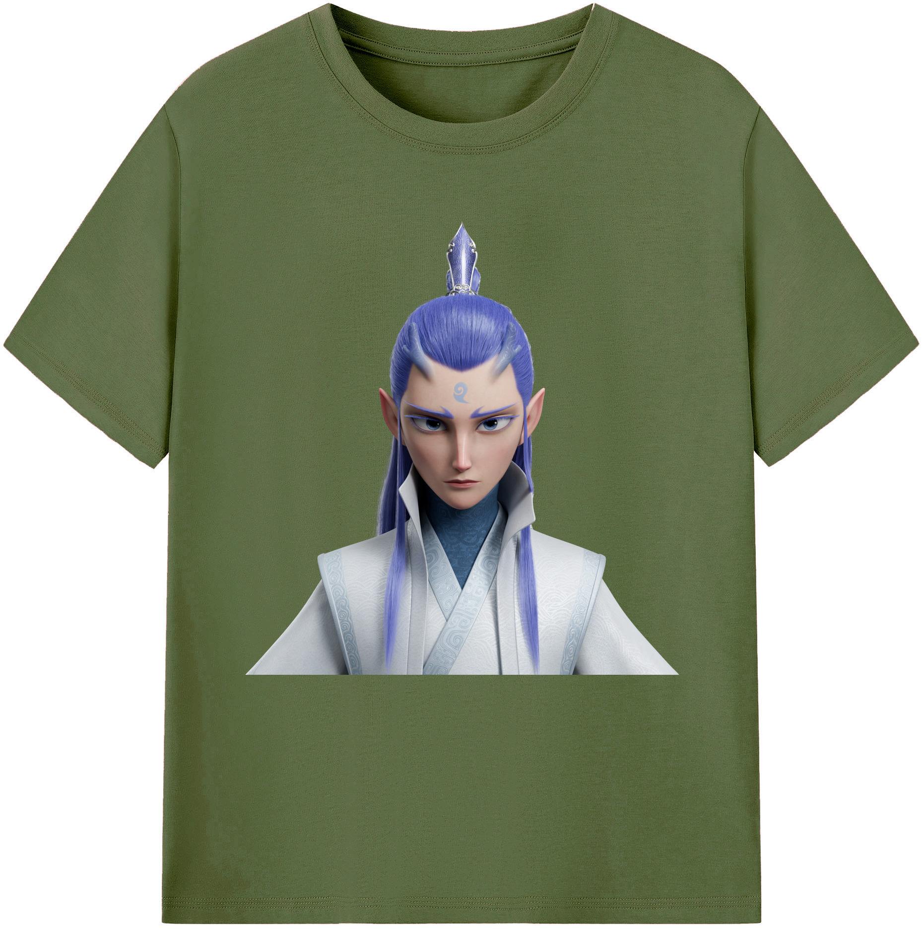 （画像用） Ne Zha 2 ナタ 魔童の大暴れ 綿100％半袖Tシャツ（フロントプリント）